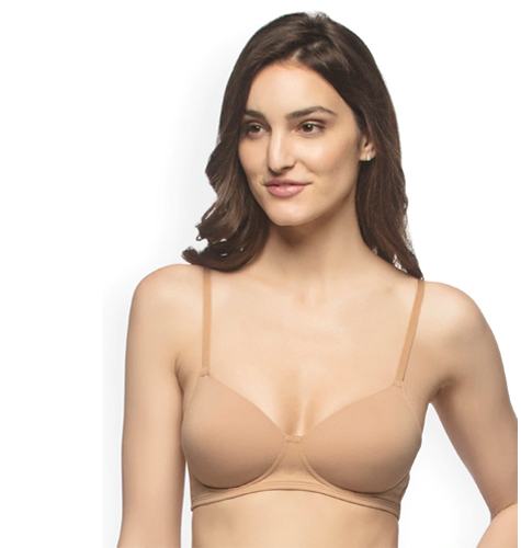 Nude Solid Lightly Padded Non-Wired Full Coverage T-Shirt Bra BRA10216